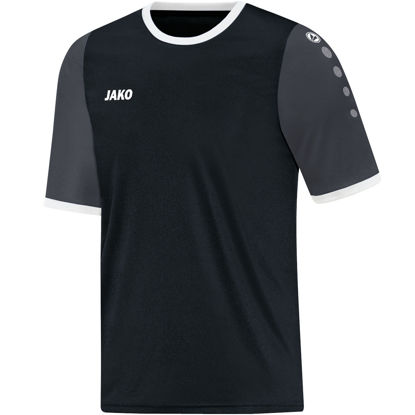 Afbeeldingen van JAKO Shirt Leeds KM zwart/antraciet (4217/08) - SALE